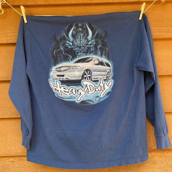 Vintage Y2K 2002 Top Heavy 2 Phast Lincoln Navigator Heavy Duty Long Sleeve T-Sh - Picture 8 of 16